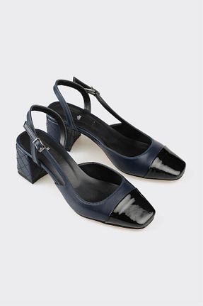 کفش پاشنه بلند کلاسیک سرمه ای زنانه پلی اورتان Elle - کد 855911443