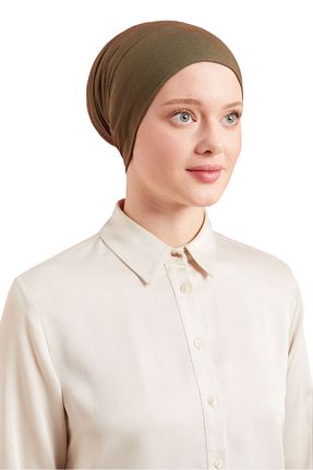 کلاه شنای حجاب خاکی زنانه Melodi Scarf - کد 855957308