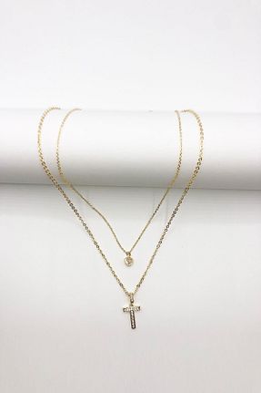 گردنبند استیل ( فولاد ) طلائی زنانه استیل ضد زنگ Luxe Loom Zarafetin Işıltısı - کد 795846766
