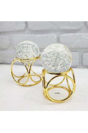 اجسام تزئینی و بیبلو طلائی فلزی METALAY - کد 788404544
