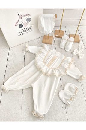 ست نوزادی بژ بچه گانه پنبه ای Hobidik - کد 235814233