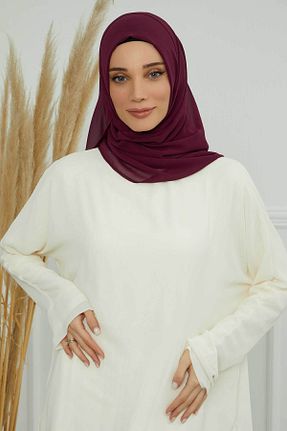 شال بنفش زنانه شیفون Aisha