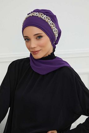 شال بنفش زنانه پلی استر کد 639511949