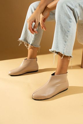 بوت / نیم بوت بژ زنانه جیر Pembe Potin - کد 772193199