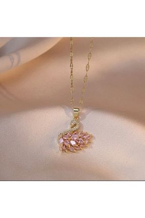 گردنبند استیل ( فولاد ) طلائی زنانه استیل (فولاد) ROZE - کد 828981078