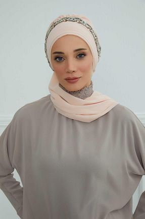 شال بژ زنانه پلی استر کد 639511782