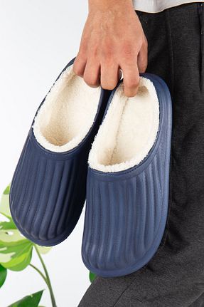 دمپائی خانگی سرمه ای زنانه پلی اورتان PLN SHOES - کد 766492580