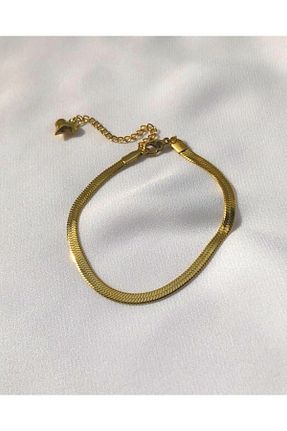 دستبند استیل (فولاد) طلائی زنانه استیل (فولاد) Designed By HŞ - کد 92990251