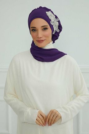 شال بنفش زنانه پلی استر کد 639512470