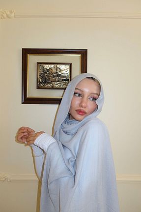 شال آبی زنانه پنبه ای FASHION - کد 856041465