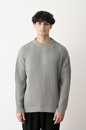 پلیور طوسی زنانه ساده İLKCET MODA - کد 855608808