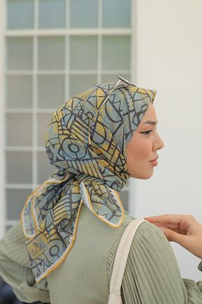 روسری نباتی پلی استر Silk Home - کد 846945576
