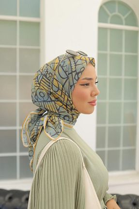 روسری نباتی پلی استر Silk Home - کد 846945576