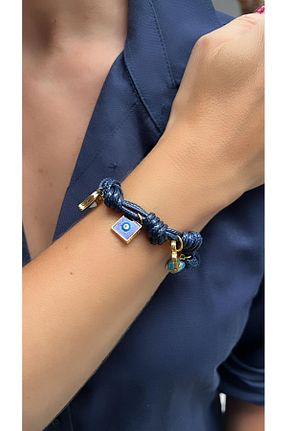 دستبند جواهر سرمه ای زنانه سنگ طبیعی Kutcha Accessories - کد 838012408