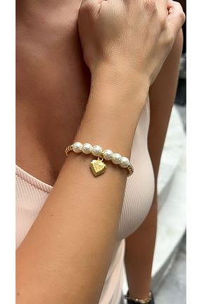 دستبند مروارید طلائی Kutcha Accessories - کد 814643029