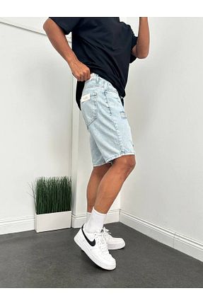 شلوارک و برمودا آبی مردانه Relaxed Denim Shorty - کد 822425835