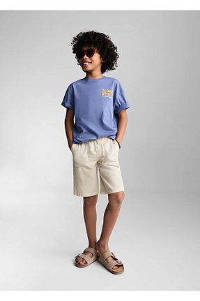 شلوارک و برمودا بژ بچه گانه %100 پنبه MANGO Kids - کد 824758267