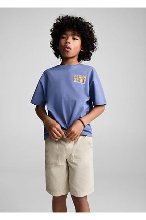 شلوارک و برمودا بژ بچه گانه %100 پنبه MANGO Kids - کد 824758267