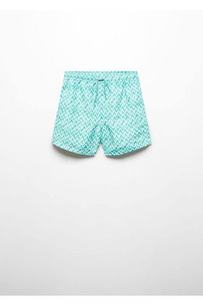 مایو فیروزه ای بچه گانه پلی استر MANGO Kids - کد 812469128