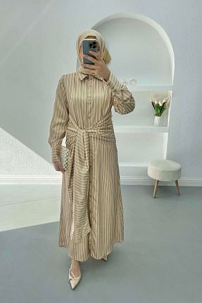 لباس بژ زنانه بافتنی Genel Markalar - کد 847851715
