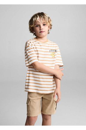 تیشرت زرد بچه گانه رگولار MANGO Kids - کد 831217019