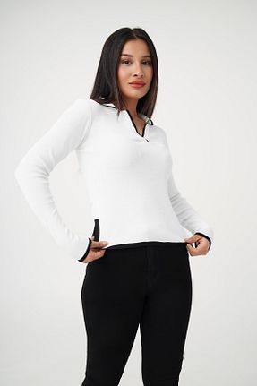 پلیور سفید زنانه ساده Hipo Trend - کد 856260993