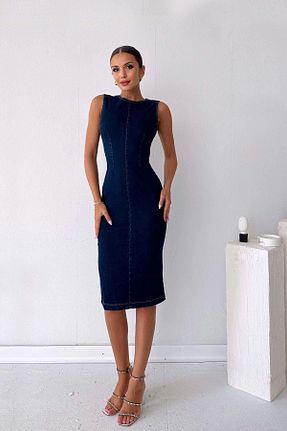 لباس سرمه ای زنانه بافتنی Mine Tan Butik - کد 856278821