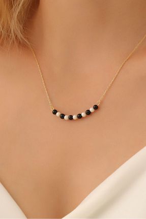 گردنبند نقره طلائی زنانه 925 عیار Nox Jewelry - کد 856281278