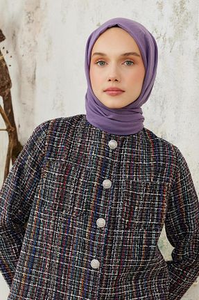 شال بنفش زنانه پنبه ای Qef - کد 814603599