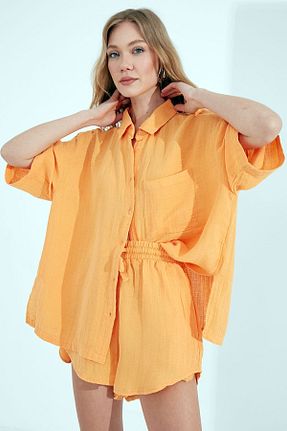 ست بالاتنه و پائین تنه نارنجی زنانه بافتنی EDITION WOMAN - کد 830654321