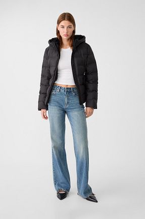 کاپشن مشکی زنانه رگولار Stradivarius - کد 856304590