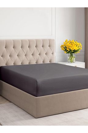 ست ملحفه دونفره طوسی پنبه ای turkanlarhome - کد 856294200