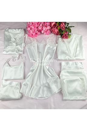 ست لباس راحتی سفید زنانه ساده Babyst - کد 856298009