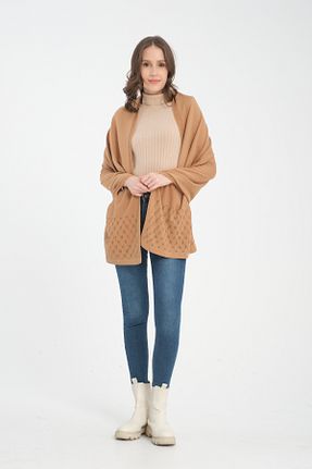 شال قهوه ای زنانه اکریلیک VEGA MODA - کد 856299299