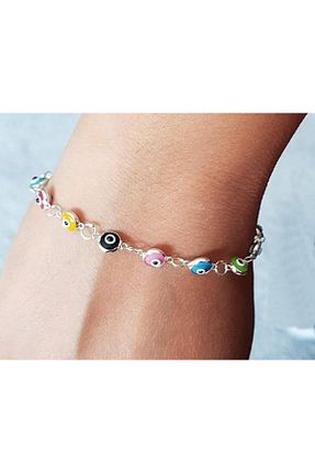 دستبند نقره رنگی زنانه 925 عیار Sylvery Jewels - کد 853445021