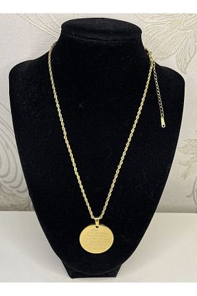 گردنبند استیل ( فولاد ) طلائی زنانه استیل (فولاد) Nerisa Bijuteri - کد 802766946