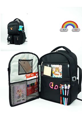 کیف مدرسه مشکی بچه گانه پارچه ای QUOVO - کد 847673854