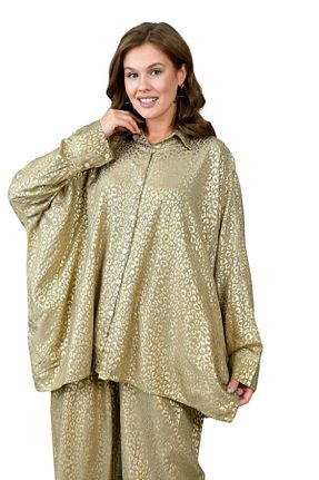 ست بالاتنه و پائین تنه طلائی زنانه بافتنی WOMAN VISION - کد 854175053
