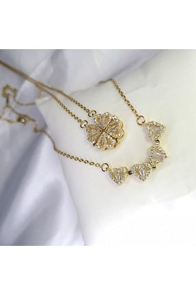 گردنبند استیل ( فولاد ) طلائی زنانه استیل ضد زنگ JBSS - کد 288764721