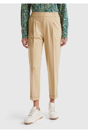 شلوار بژ زنانه پارچه United Colors of Benetton - کد 856429858