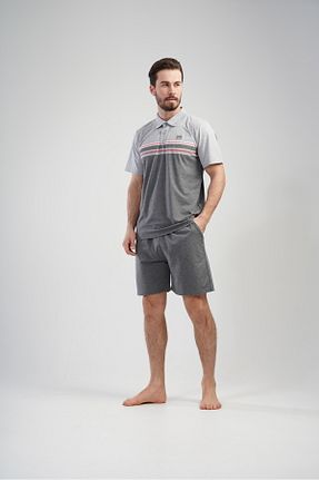 شلوارک و برمودا طوسی مردانه فاق بلند LOUP DORE - کد 838640049