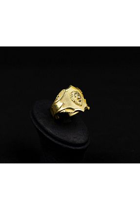 انگشتر نقره زرد مردانه زیرکن GIBYJEWEL - کد 805711541