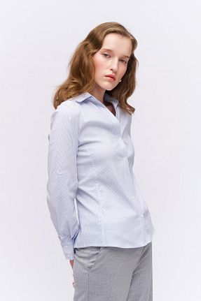 پیراهن آبی زنانه اسلیم Quzu - کد 856473982