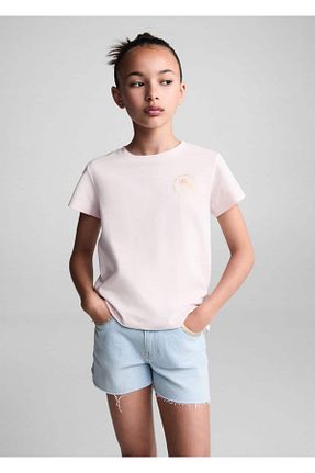 تیشرت صورتی بچه گانه رگولار MANGO Kids - کد 831264308