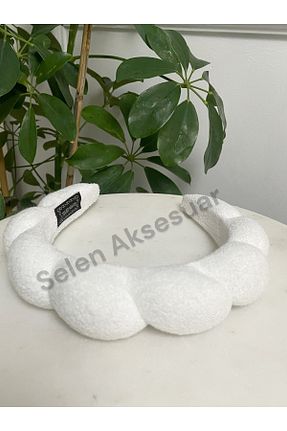 تاج سفید زنانه مخمل Selen Aksesuar - کد 856210356
