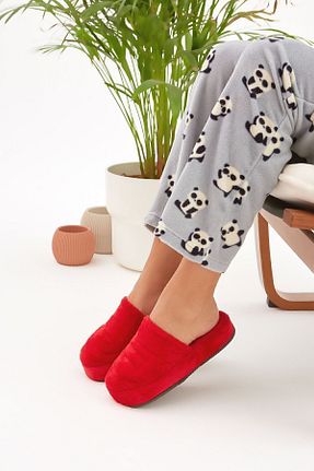 دمپائی خانگی قرمز زنانه پارچه ای Moda Devrin - کد 357973760