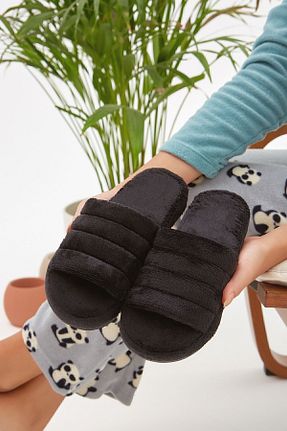 دمپائی خانگی مشکی زنانه پارچه ای Moda Devrin - کد 357963827