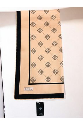 روسری قهوه ای پلی استر Akel - کد 856227446