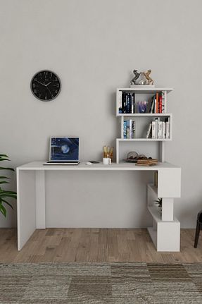 میز تحریر سفید 148 سانتی متر Moonlife - کد 48821404