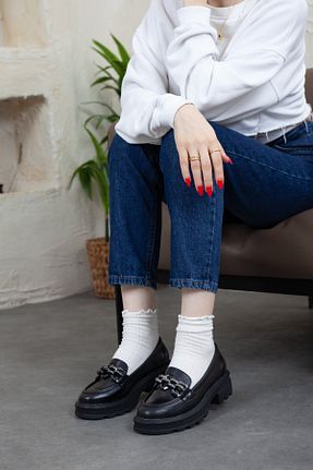 کفش کژوال مشکی زنانه چرم مصنوعی Adım Adım - کد 856273011